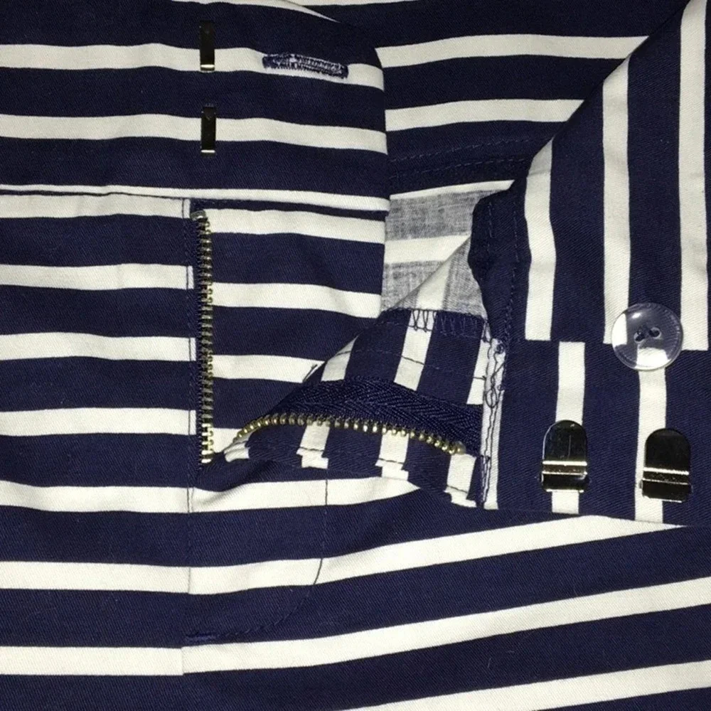 Maison Jules Macy’s Stripe Chino Shorts Blue White